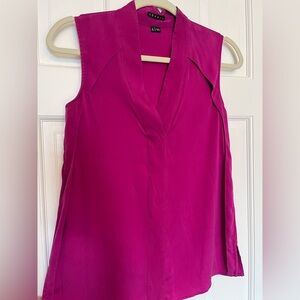 Theory Fuchsia Sleeveless Blouse